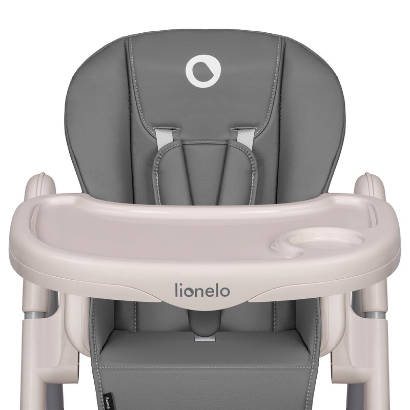 Lionelo - Scaun de masa Reglabil, 4 Pozitii pe inaltime, Spatar reglabil in 3 pozitii, Pliabil, Zanna, din Metal, Gri