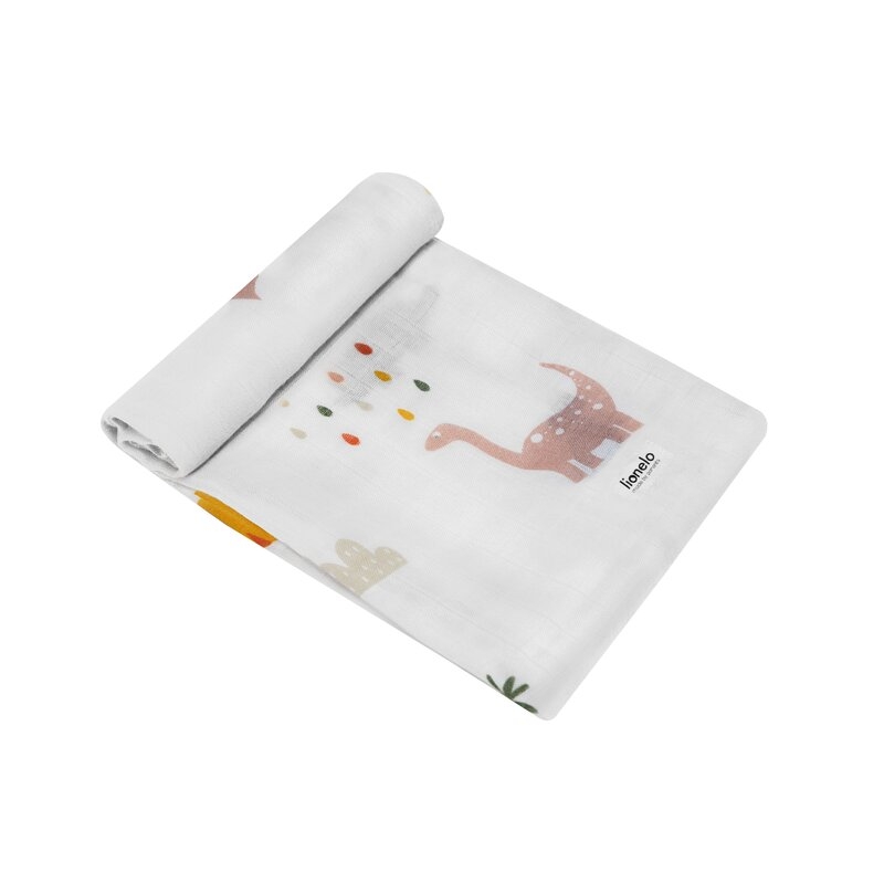 Lionelo - Set 3 scutece multifunctionale Dino, Din Bambus, 70x70 cm, Multicolor