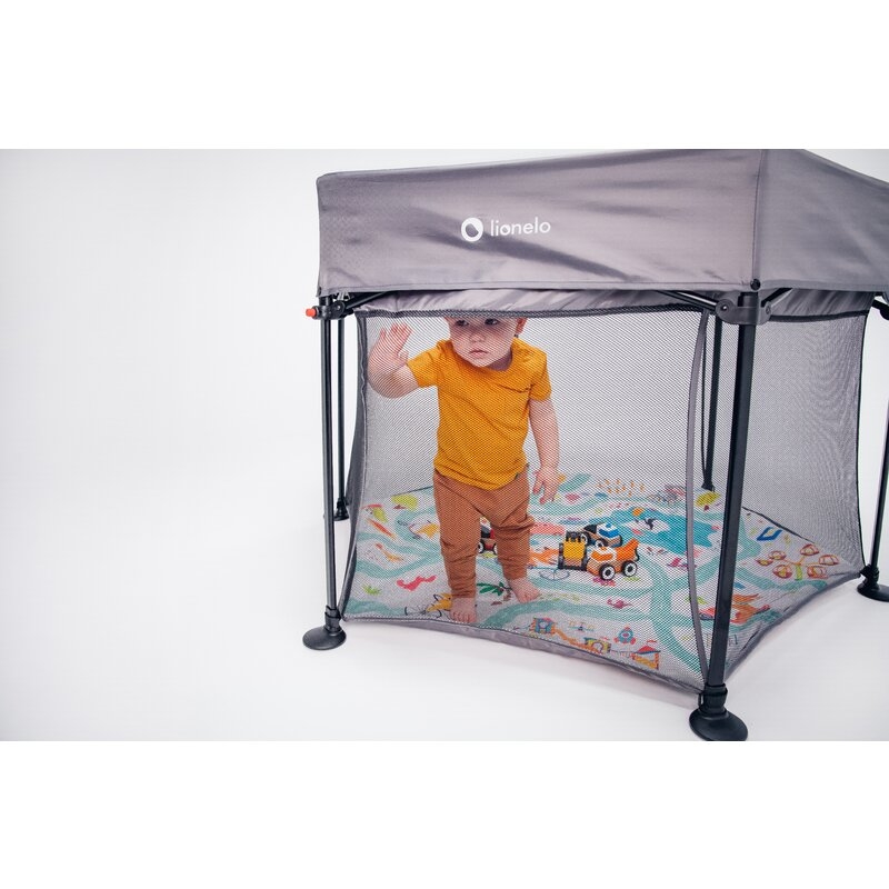 Lionelo - Tarc de joaca Roel, Pliere ultra-compacta, Conform cu standardul europeane de securitate EN12227, Multicolor