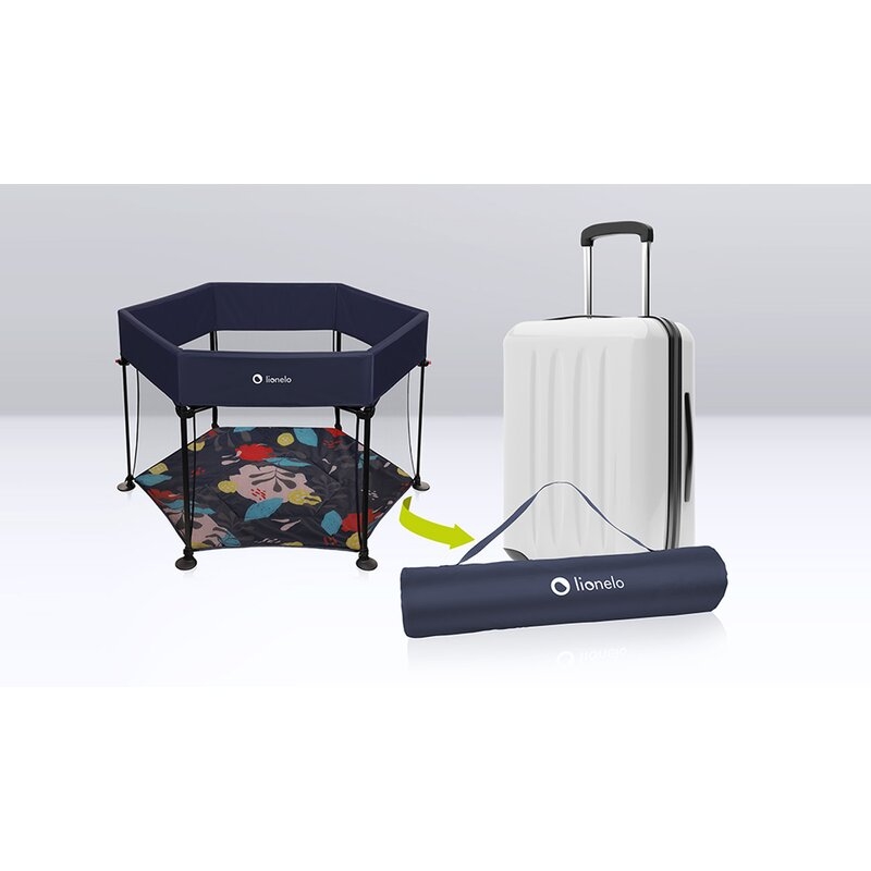 Lionelo - Tarc de joaca Roel, Pliere ultra-compacta, Conform cu standardul europeane de securitate EN12227, Multicolor