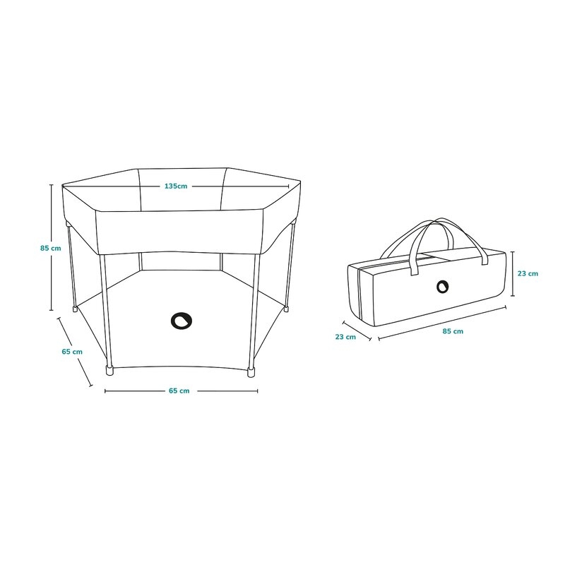 Lionelo - Tarc de joaca Roel, Pliere ultra-compacta, Conform cu standardul europeane de securitate EN12227, Multicolor