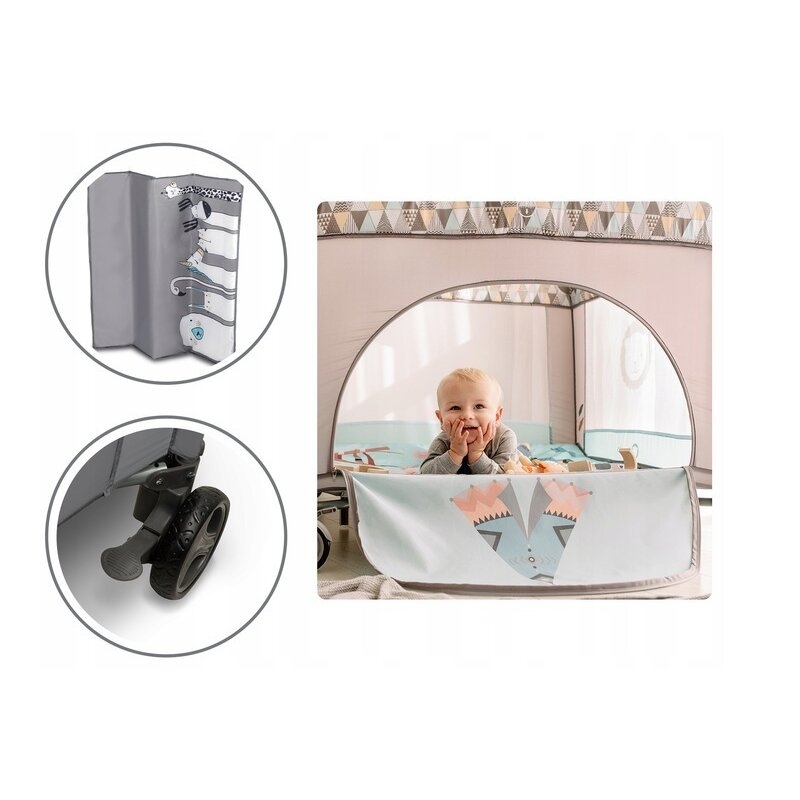 Lionelo - Tarc de joaca Sofie, Grey Scandi