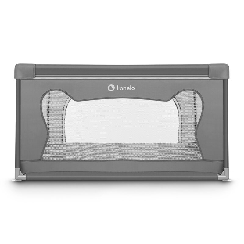 Lionelo - Tarc de joaca Willow, Pliere compacta, Include sacosa depozitare, Din plasa, Cu doua intrari laterale, Cu fermoar, Cu ventuze, Gri
