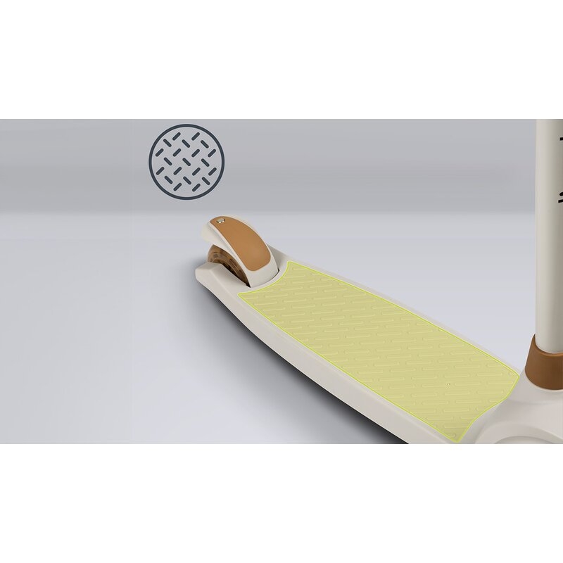 Lionelo - Trotineta pentru copii, Jessy, Pliabila, Pana la 50 Kg, Cu design ergonomic, Cu lumini LED, 56 x 26 x 67-82 cm, 3 ani+, Maro