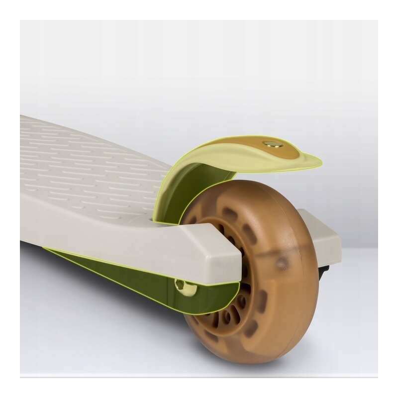 Lionelo - Trotineta pentru copii, Jessy, Pliabila, Pana la 50 Kg, Cu design ergonomic, Cu lumini LED, 56 x 26 x 67-82 cm, 3 ani+, Maro