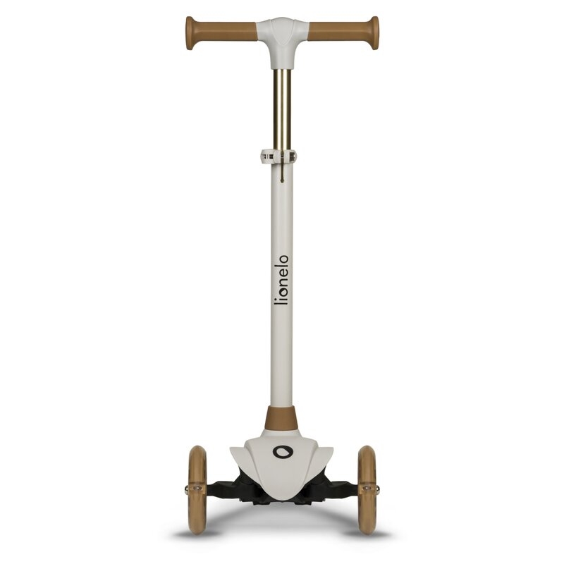 Lionelo - Trotineta pentru copii, Jessy, Pliabila, Pana la 50 Kg, Cu design ergonomic, Cu lumini LED, 56 x 26 x 67-82 cm, 3 ani+, Maro