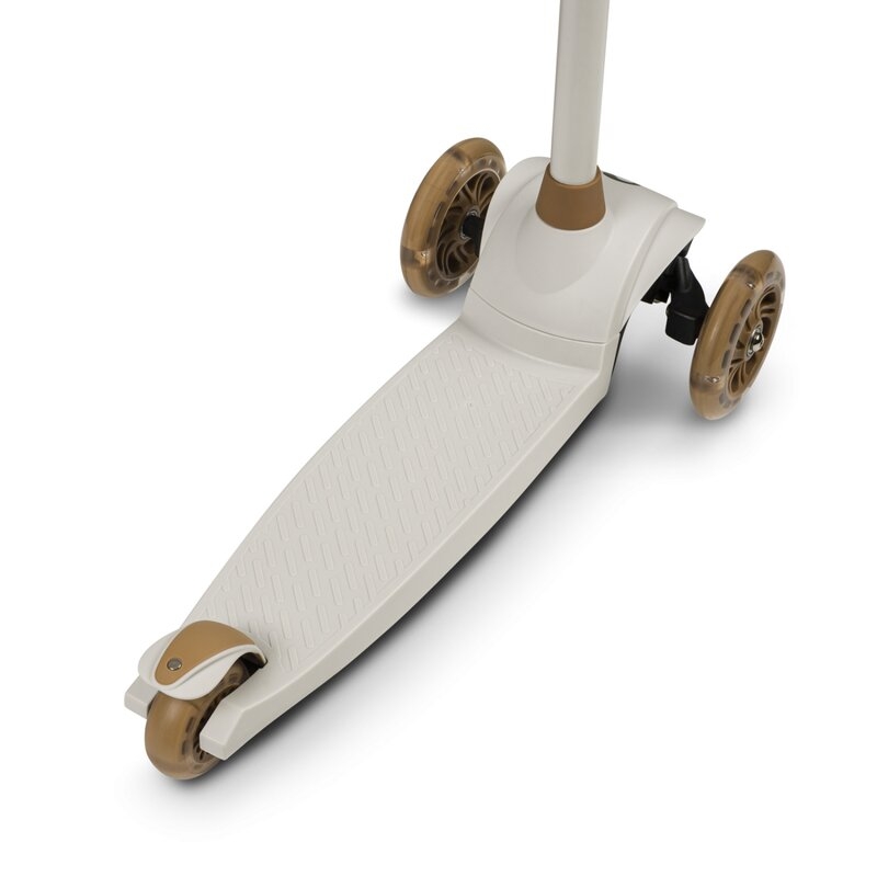 Lionelo - Trotineta pentru copii, Jessy, Pliabila, Pana la 50 Kg, Cu design ergonomic, Cu lumini LED, 56 x 26 x 67-82 cm, 3 ani+, Maro