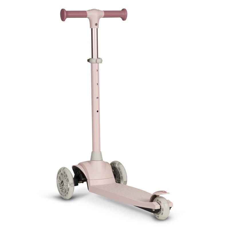 Lionelo - Trotineta pentru copii, Jessy, Pliabila, Pana la 50 Kg, Cu design ergonomic, Cu lumini LED, 56 x 26 x 67-82 cm, 3 ani+, Roz