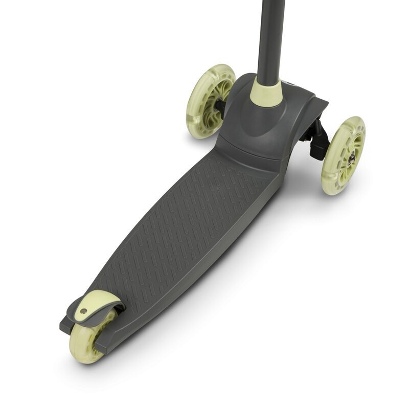 Lionelo - Trotineta pentru copii, Jessy, Pliabila, Pana la 50 Kg, Cu design ergonomic, Cu lumini LED, 56 x 26 x 67-82 cm, 3 ani+, Verde