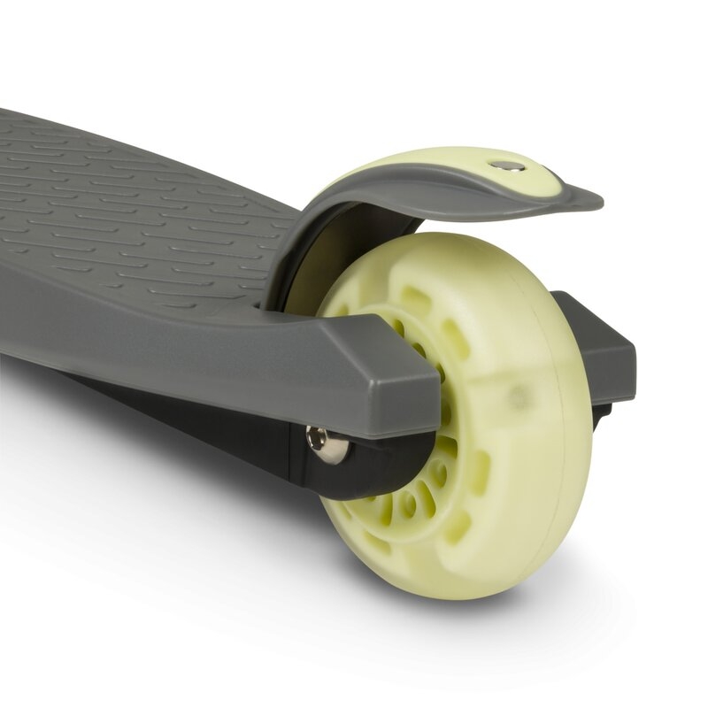 Lionelo - Trotineta pentru copii, Jessy, Pliabila, Pana la 50 Kg, Cu design ergonomic, Cu lumini LED, 56 x 26 x 67-82 cm, 3 ani+, Verde