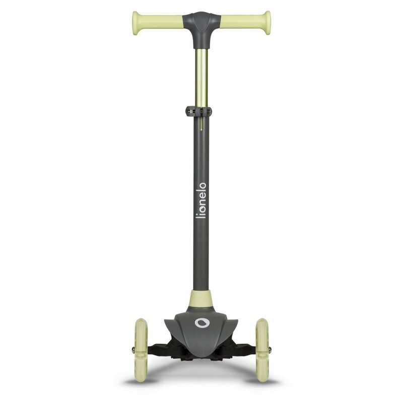 Lionelo - Trotineta pentru copii, Jessy, Pliabila, Pana la 50 Kg, Cu design ergonomic, Cu lumini LED, 56 x 26 x 67-82 cm, 3 ani+, Verde