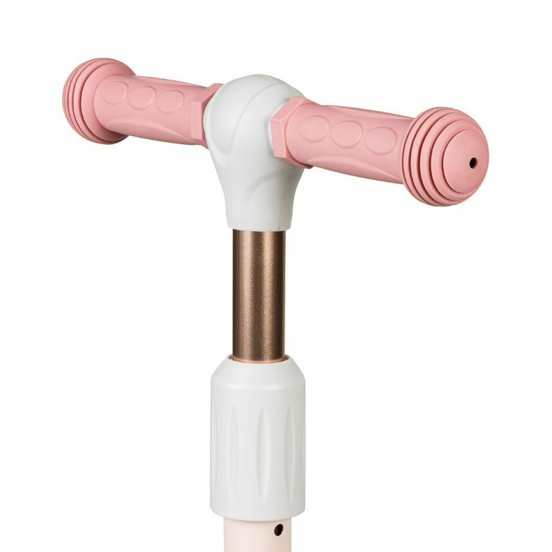 Lionelo - Trotineta Timy, Copii, Pliabila, Pana la 50 Kg, Cu design ergonomic, Cu lumini LED, 26,5 x 60 x 64-76 cm, 3 ani+, Roz