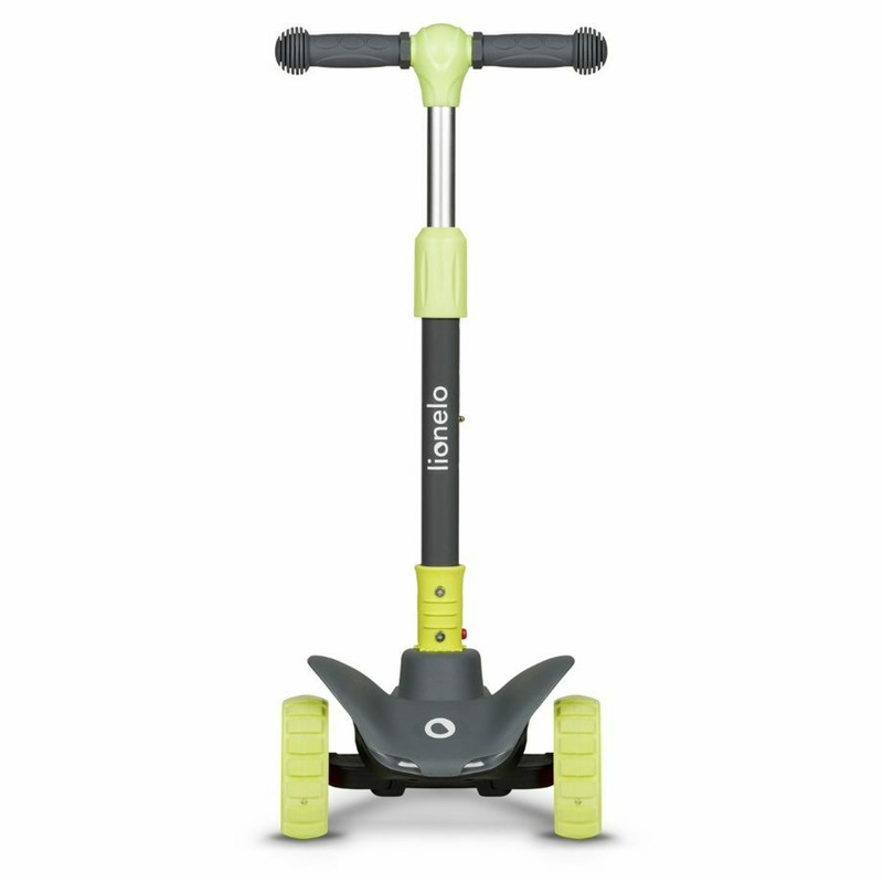 Lionelo - Trotineta Timy, Copii, Pliabila, Pana la 50 Kg, Cu design ergonomic, Cu lumini LED, 26,5 x 60 x 64-76 cm, 3 ani+, Verde