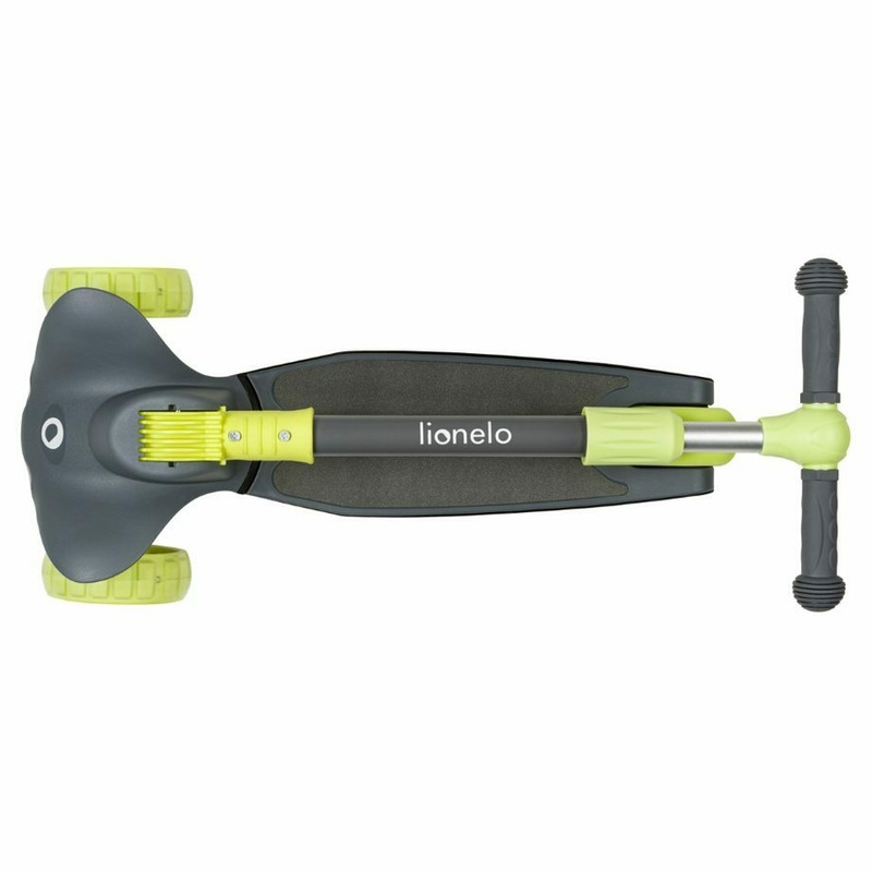 Lionelo - Trotineta Timy, Copii, Pliabila, Pana la 50 Kg, Cu design ergonomic, Cu lumini LED, 26,5 x 60 x 64-76 cm, 3 ani+, Verde