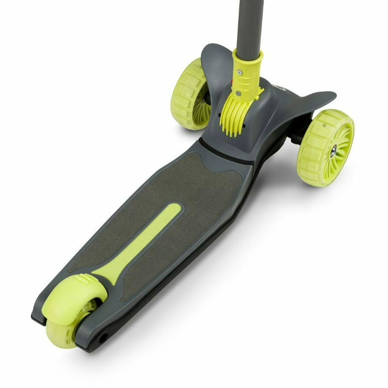 Lionelo - Trotineta Timy, Copii, Pliabila, Pana la 50 Kg, Cu design ergonomic, Cu lumini LED, 26,5 x 60 x 64-76 cm, 3 ani+, Verde