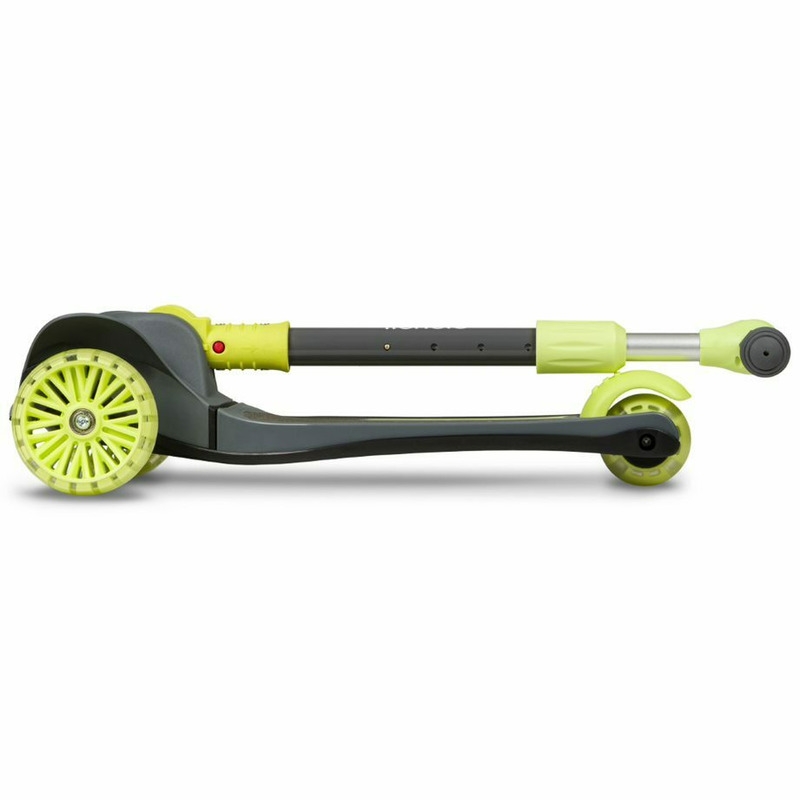 Lionelo - Trotineta Timy, Copii, Pliabila, Pana la 50 Kg, Cu design ergonomic, Cu lumini LED, 26,5 x 60 x 64-76 cm, 3 ani+, Verde