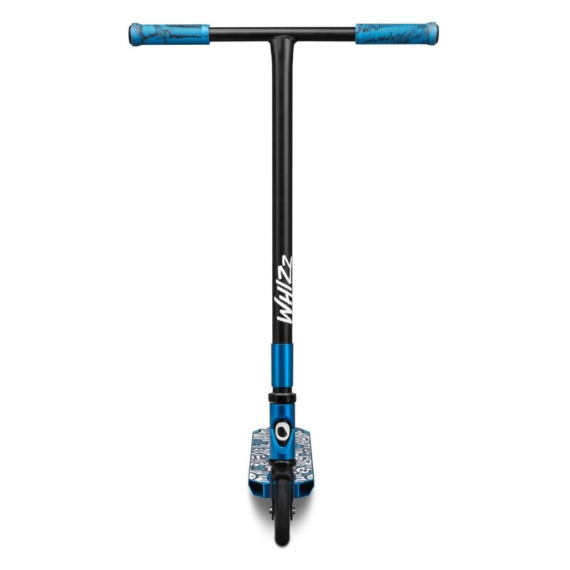 Lionelo - Trotineta Whizz, Pentru Acrobatii, Rulmenti ABEC-9, Sistemul de compresie IHC 9, 20 - 100 kg, Albastru