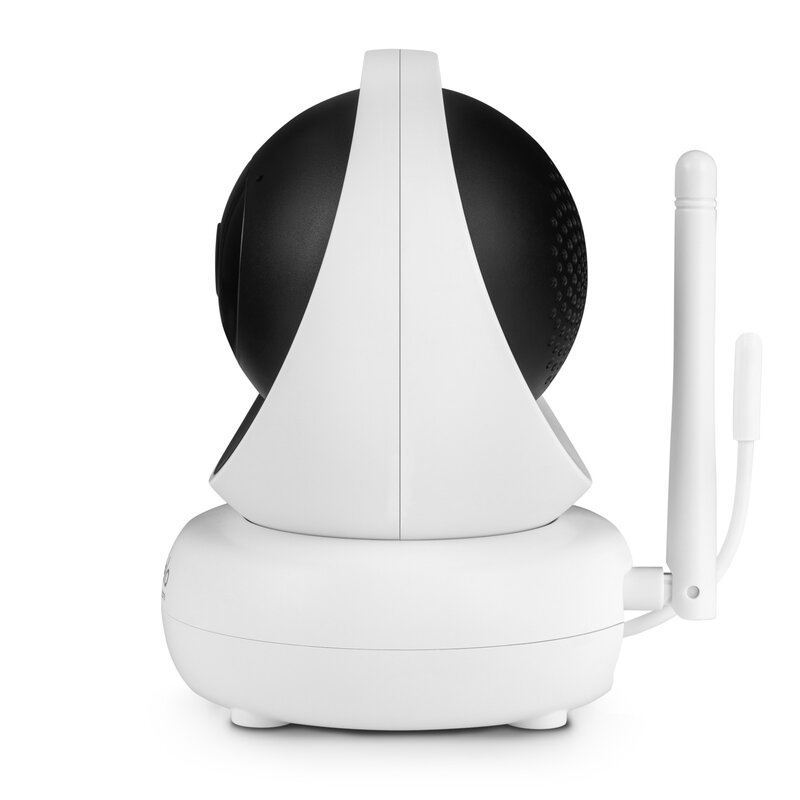 Lionelo - Videofon Babyline 8.3, Cu termometru, Cu melodii, Comunicare in 2 sensuri, Rotire 360 grade, Alb