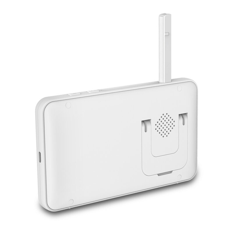 Lionelo - Videofon Babyline 8.3, Cu termometru, Cu melodii, Comunicare in 2 sensuri, Rotire 360 grade, Alb