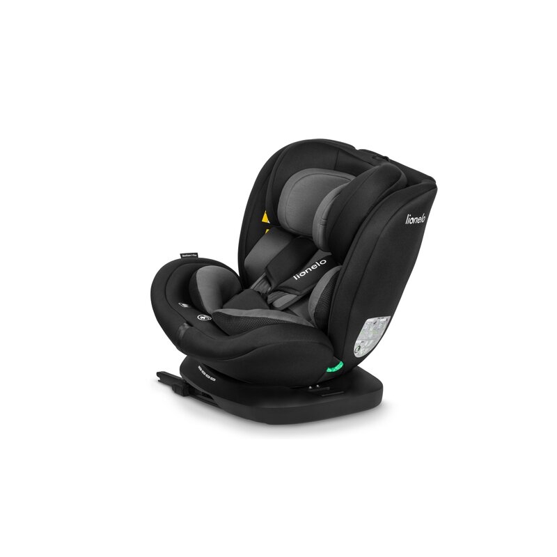 Lionelo - Scaun auto Bastiaan i-Size, 4 in 1, Protectie laterala, Cu spatar inclinabil in 4 pozitii, Cu tetiera reglabila in 7 pozitii, Rotire 360 grade, Top Tether, 0-36 Kg, 40-150 cm, Cu Isofix, Conform cu standardul european de securitate ECE R129/03,