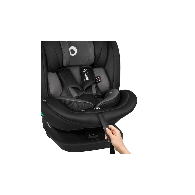 Lionelo - Scaun auto Bastiaan i-Size, 4 in 1, Protectie laterala, Cu spatar inclinabil in 4 pozitii, Cu tetiera reglabila in 7 pozitii, Rotire 360 grade, Top Tether, 0-36 Kg, 40-150 cm, Cu Isofix, Conform cu standardul european de securitate ECE R129/03,