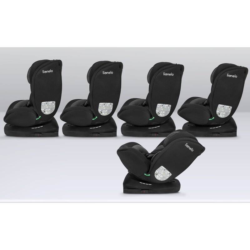 Lionelo - Scaun auto Bastiaan i-Size, 4 in 1, Protectie laterala, Cu spatar inclinabil in 4 pozitii, Cu tetiera reglabila in 7 pozitii, Rotire 360 grade, Top Tether, 0-36 Kg, 40-150 cm, Cu Isofix, Conform cu standardul european de securitate ECE R129/03,
