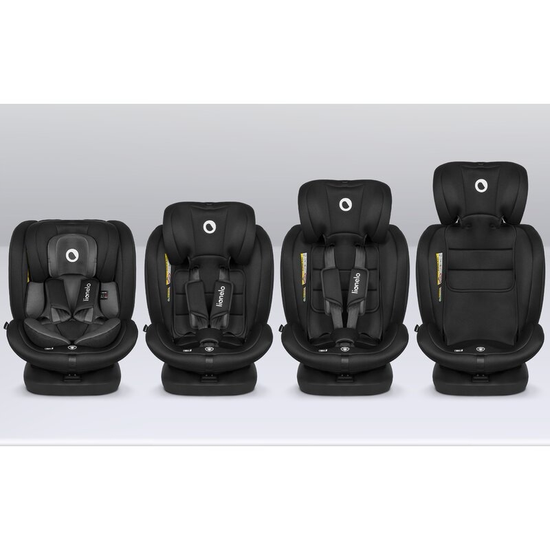 Lionelo - Scaun auto Bastiaan i-Size, 4 in 1, Protectie laterala, Cu spatar inclinabil in 4 pozitii, Cu tetiera reglabila in 7 pozitii, Rotire 360 grade, Top Tether, 0-36 Kg, 40-150 cm, Cu Isofix, Conform cu standardul european de securitate ECE R129/03,