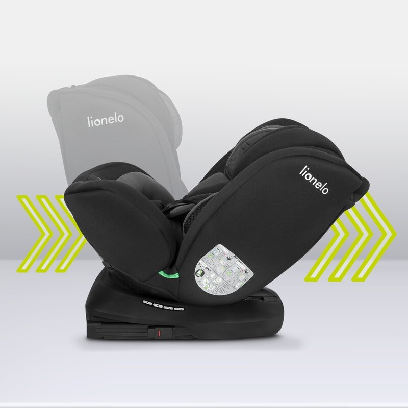 Lionelo - Scaun auto Bastiaan i-Size, 4 in 1, Protectie laterala, Cu spatar inclinabil in 4 pozitii, Cu tetiera reglabila in 7 pozitii, Rotire 360 grade, Top Tether, 0-36 Kg, 40-150 cm, Cu Isofix, Conform cu standardul european de securitate ECE R129/03,