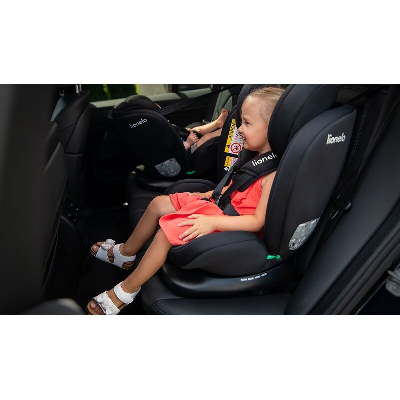 Lionelo - Scaun auto Bastiaan i-Size, 4 in 1, Protectie laterala, Cu spatar inclinabil in 4 pozitii, Cu tetiera reglabila in 7 pozitii, Rotire 360 grade, Top Tether, 0-36 Kg, 40-150 cm, Cu Isofix, Conform cu standardul european de securitate ECE R129/03,