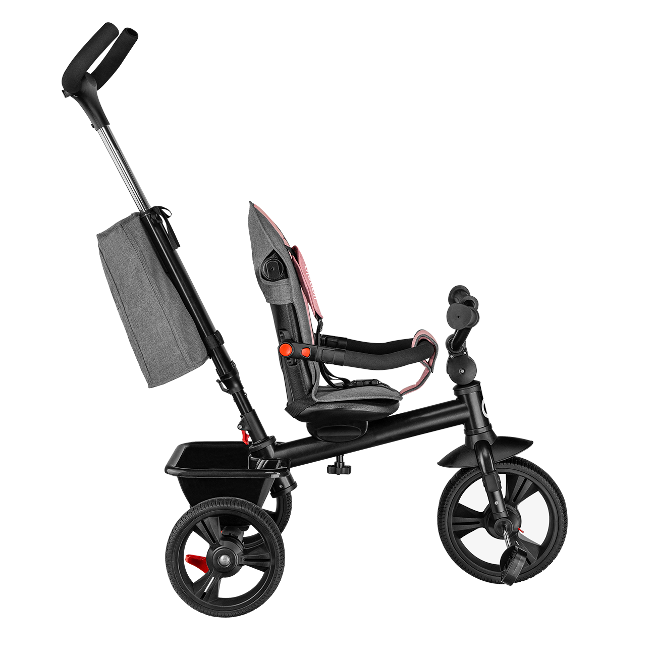 Lionelo - Tricicleta multifunctionala cu sezut reversibil, pliabila, Haari, Bubblegum