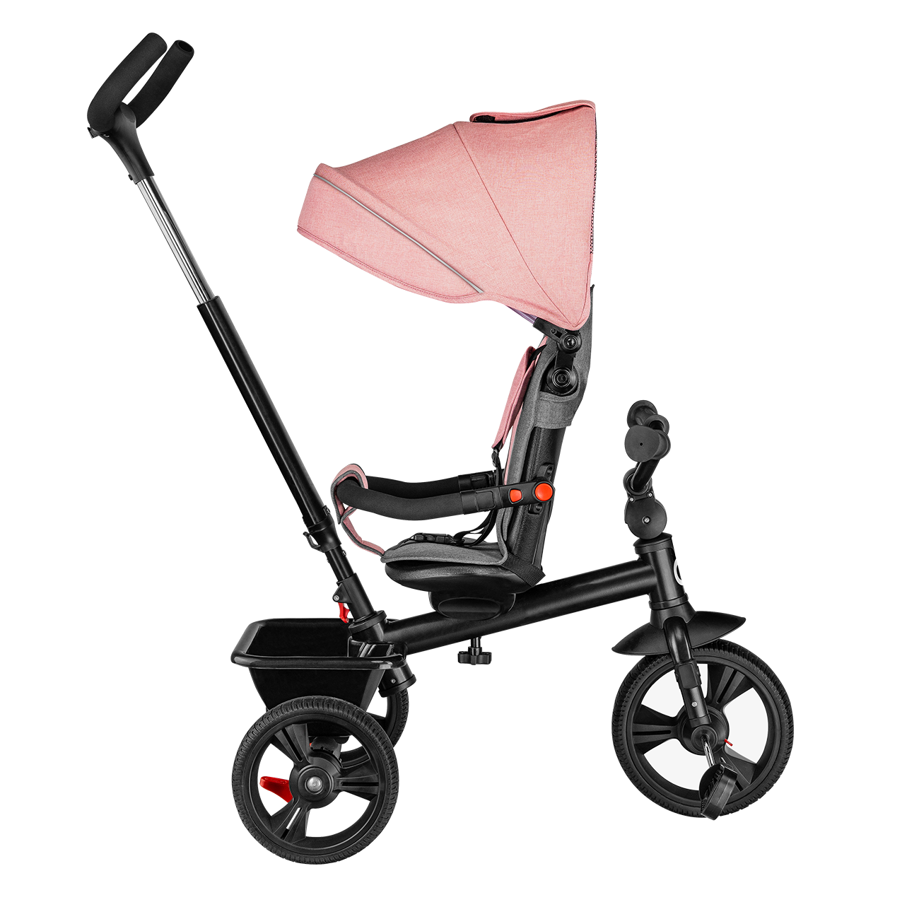 Lionelo - Tricicleta multifunctionala cu sezut reversibil, pliabila, Haari, Bubblegum