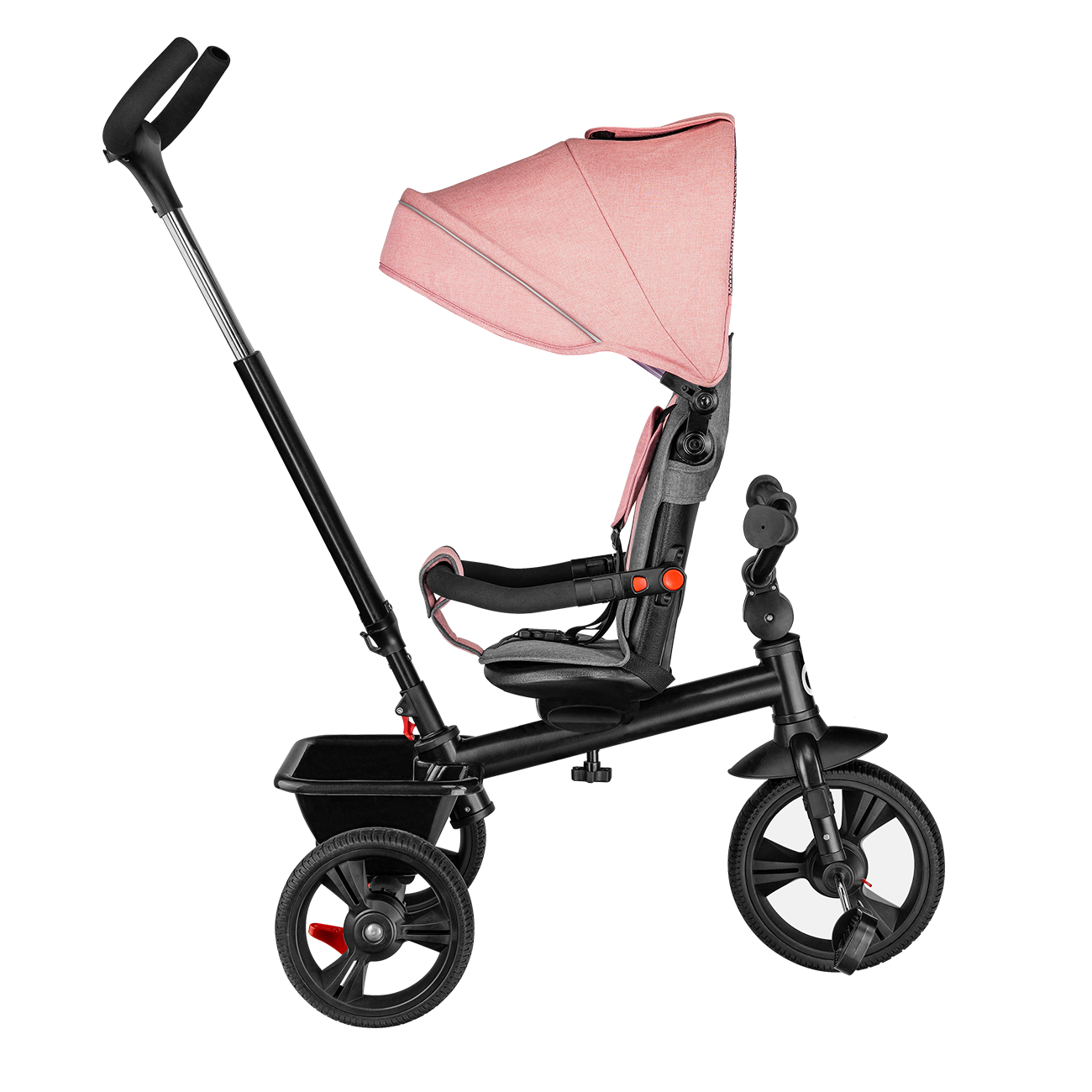 Lionelo - Tricicleta multifunctionala cu sezut reversibil, pliabila, Haari, Bubblegum