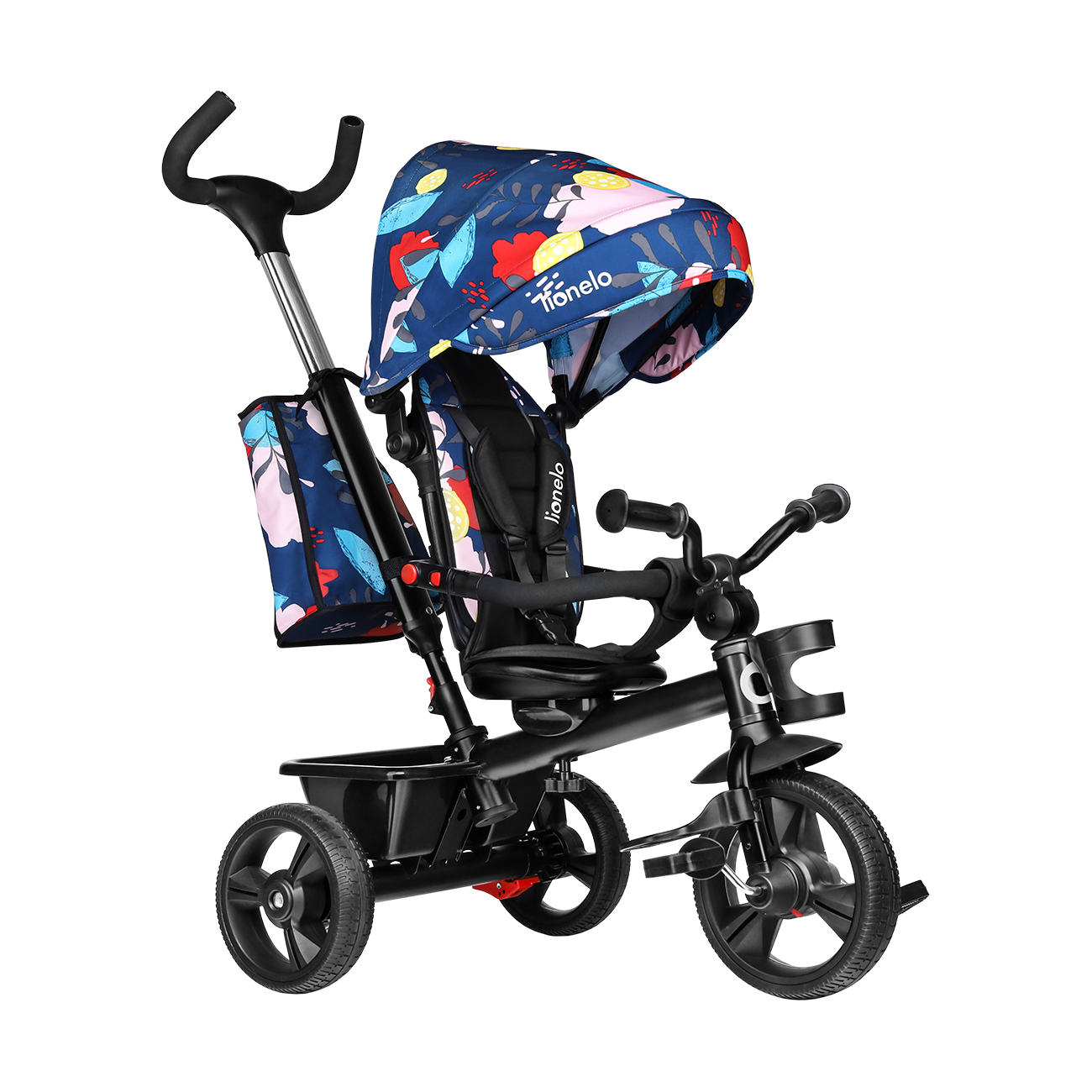 Lionelo - Tricicleta multifunctionala cu sezut reversibil, pliabila, Haari, Blue Navy