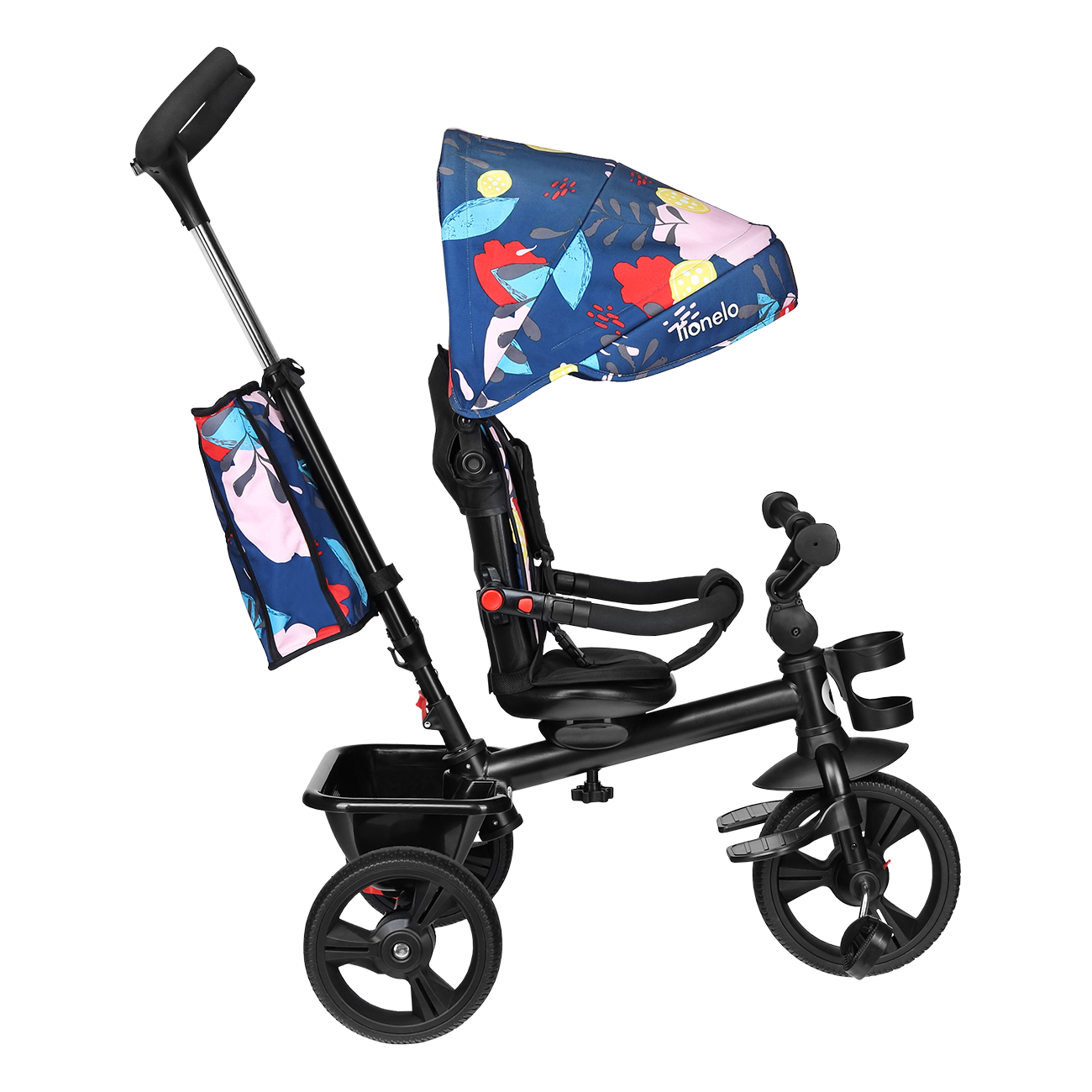 Lionelo - Tricicleta multifunctionala cu sezut reversibil, pliabila, Haari, Blue Navy