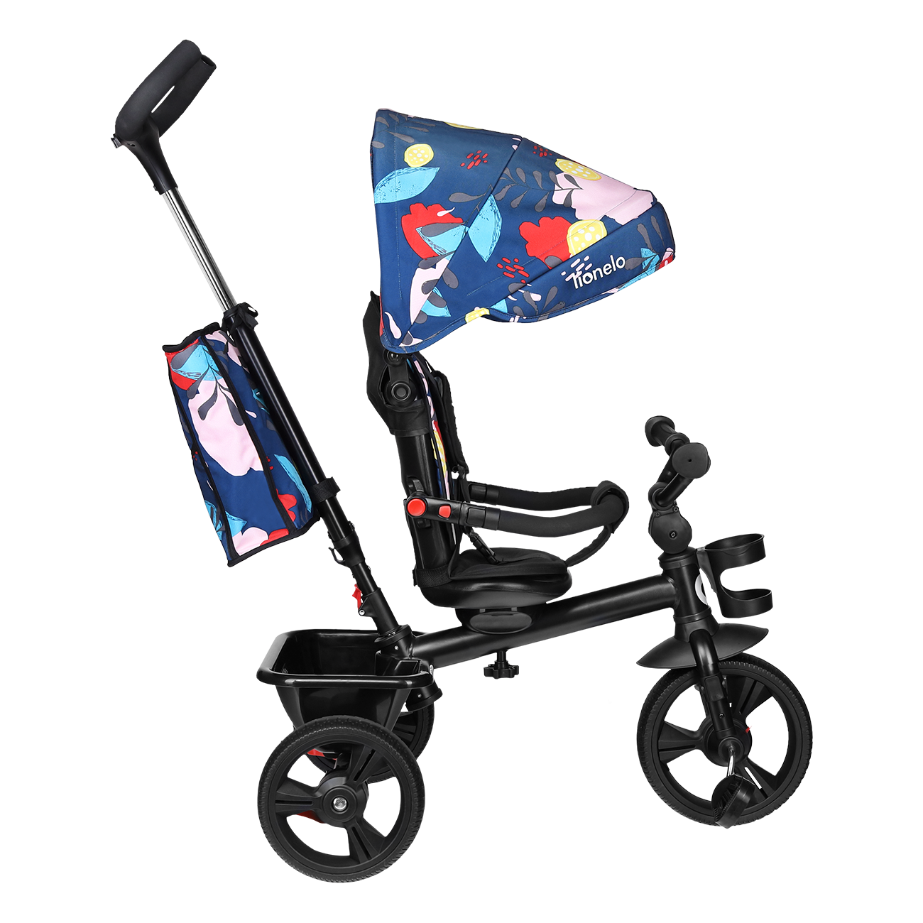 Lionelo - Tricicleta multifunctionala cu sezut reversibil, pliabila, Haari, Blue Navy