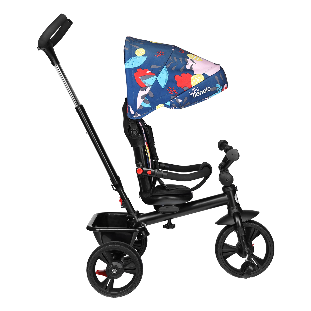 Lionelo - Tricicleta multifunctionala cu sezut reversibil, pliabila, Haari, Blue Navy