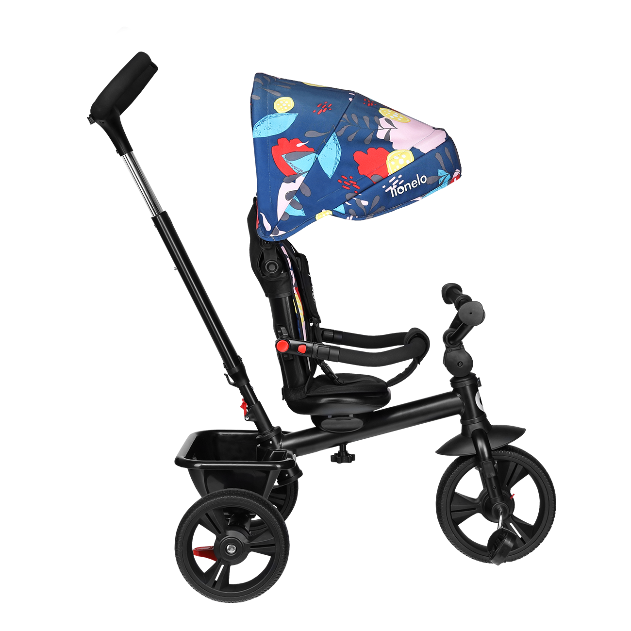 Lionelo - Tricicleta multifunctionala cu sezut reversibil, pliabila, Haari, Blue Navy