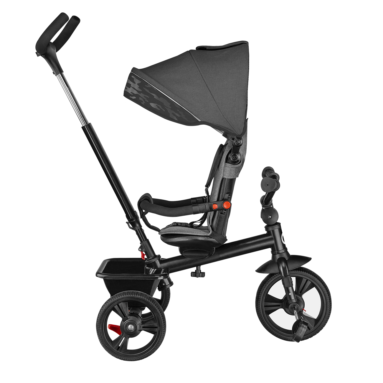 Lionelo - Tricicleta multifunctionala cu sezut reversibil, pliabila, Haari, Stone Grey