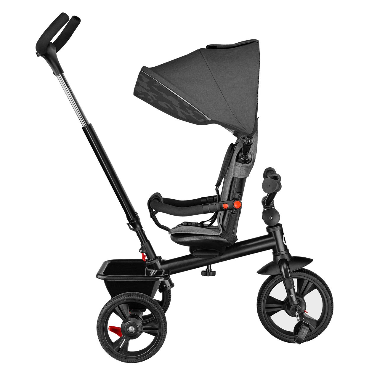 Lionelo - Tricicleta multifunctionala cu sezut reversibil, pliabila, Haari, Stone Grey