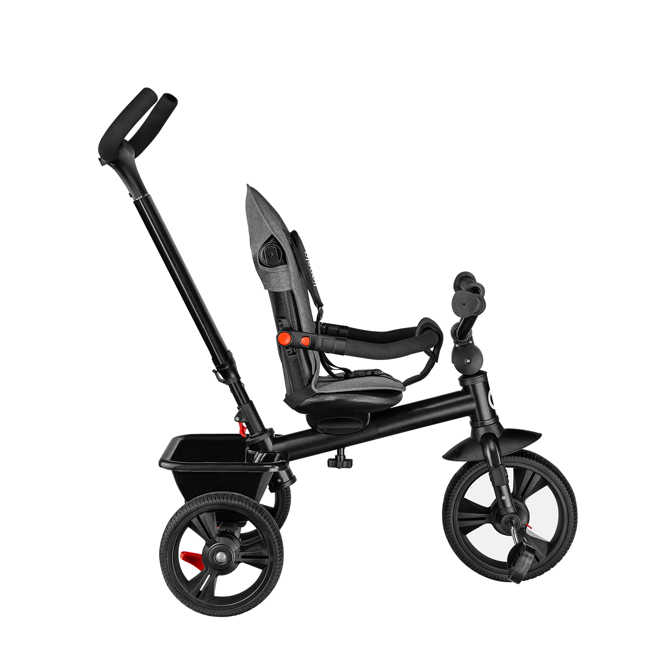 Lionelo - Tricicleta multifunctionala cu sezut reversibil, pliabila, Haari, Stone Grey