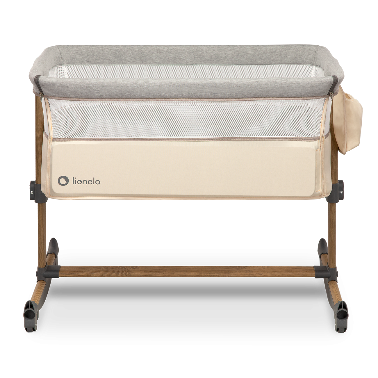 Lionelo - Patut Co-Sleeper cu balansare, Leonie, Grey Sand