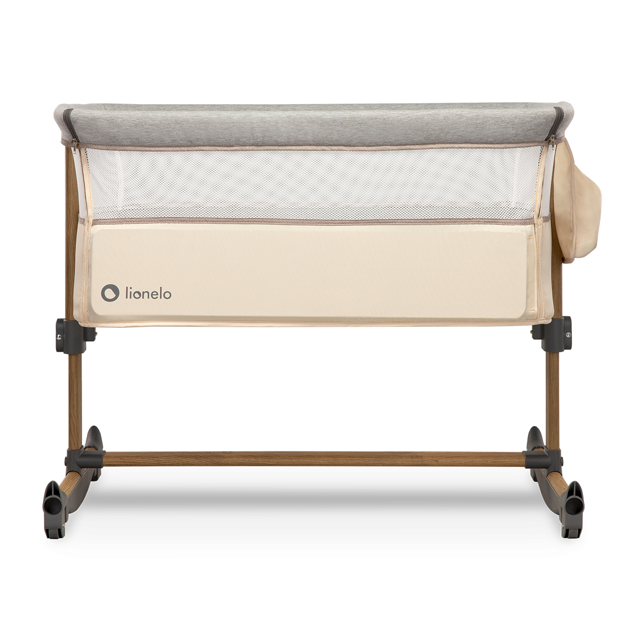 Lionelo - Patut Co-Sleeper cu balansare, Leonie, Grey Sand