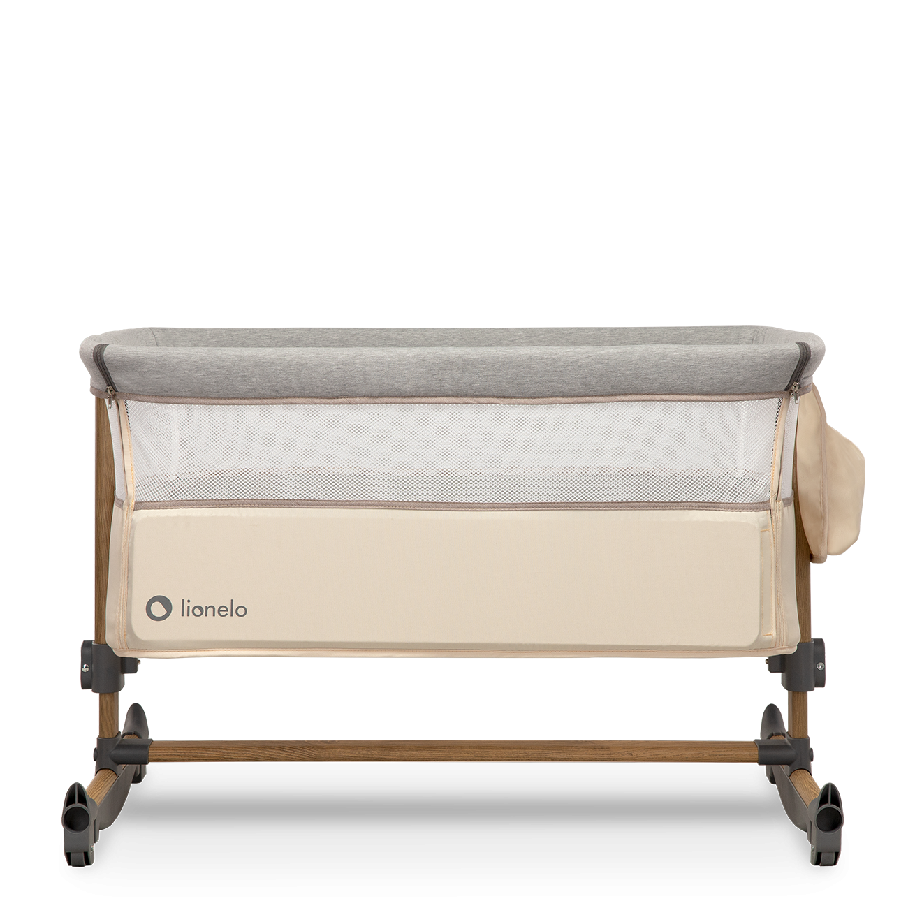 Lionelo - Patut Co-Sleeper cu balansare, Leonie, Grey Sand