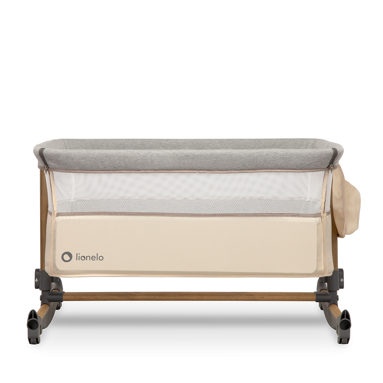 Lionelo - Patut Co-Sleeper cu balansare, Leonie, Grey Sand