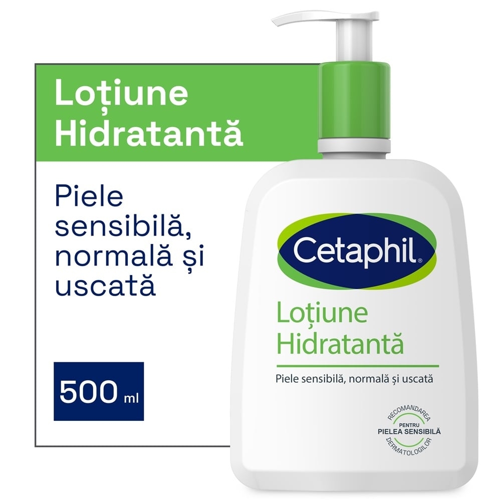 Lotiune hidratanta pentru fata si corp, 500 ml, Cetaphil