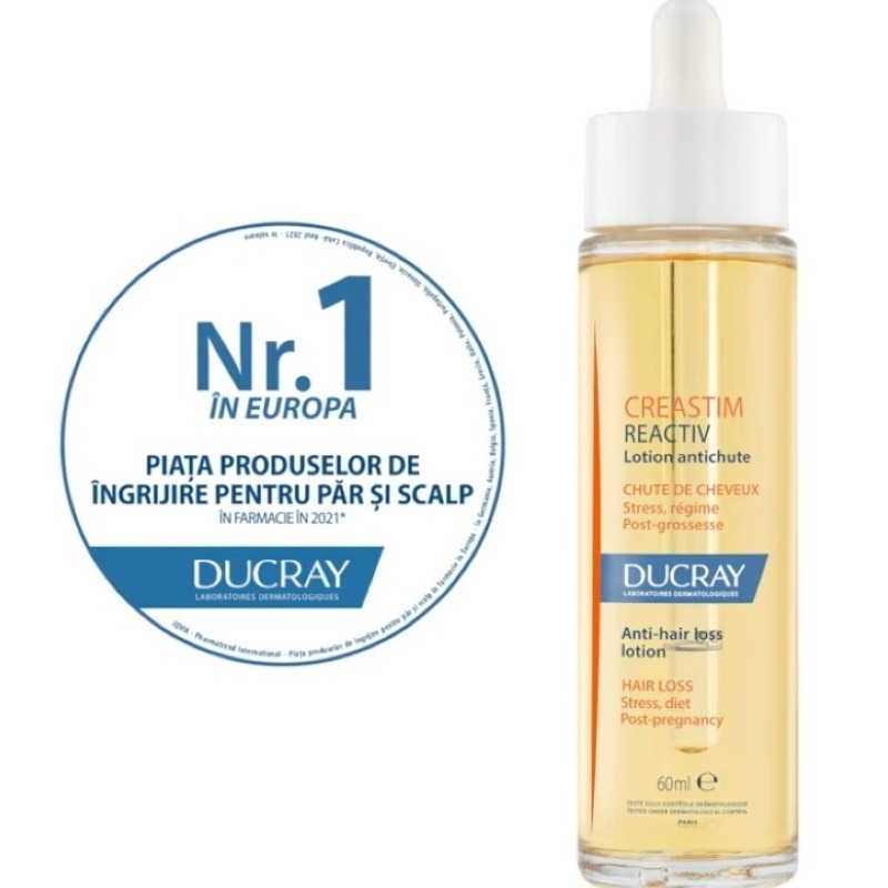 Lotiune impotriva caderii parului Creastim Reactiv, 60 ml, Ducray