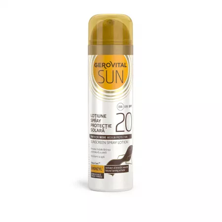 Lotiune spray SPF 20 Sun, 150 ml, Gerovital