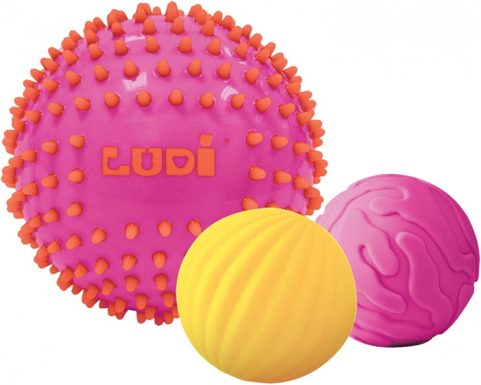 LUDI Set 3 mingii senzoriale, ROZ