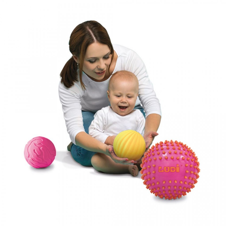 LUDI Set 3 mingii senzoriale, ROZ