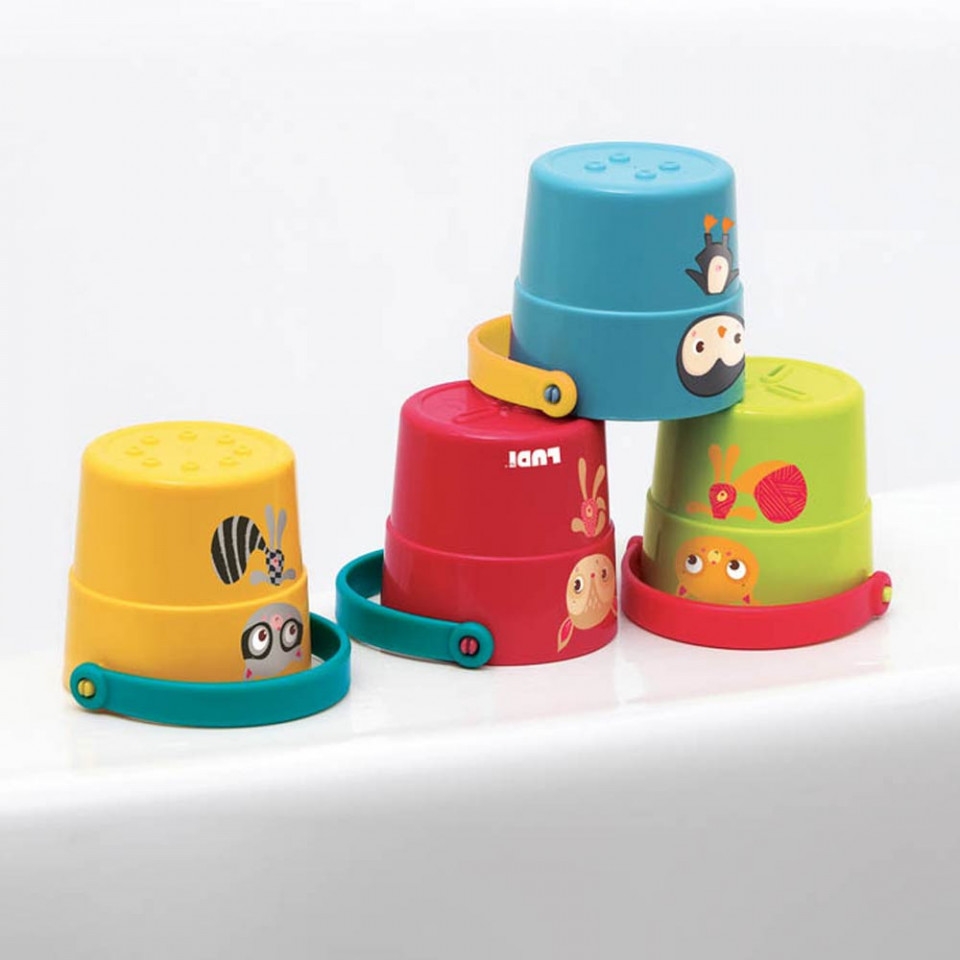 LUDI Set 4 cupe pentru baie